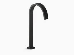 Rely on genuine kohler replacement parts including valve kits, pressure balance kits, toggle and diverter assemblies to keep your kohler products running in optimal condition. Kohler Components Bathroom Sink Spout With Ribbon Design In Matte Black 77966 Bl Ferguson