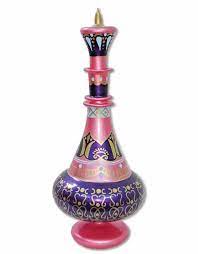 Blue genie bottles for sale. Lj134 Hand Painted Mouth Blown Glass Reunion Blue Pink Jeannie Genie Bottle Buy Mouth Blown Pyrex Bottle Product On Alibaba Com