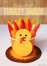 Did thanksgiving start with pilgrims? Free Printable Turkey Snack Make Fun Treat Cups For Thanksgiving Chickabug