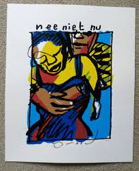 Herman brood | abeltje techniek: Herman Brood Zeefdruk Nee Niet Nu Verkocht Bekijk De Veilingopbrengst
