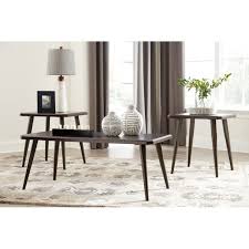 Browse our great prices & discounts on the best coffee table and end table set. Dark Bronze Finish Frostine Contemporary 3 Piece Occasional Table Set Includes Cocktail Table 2 End Tables Ashley Furniture Signature Design Home Furniture Ekbotefurniture Com