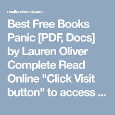 Best Free Books Panic Pdf Docs By Lauren Oliver Complete Read Online Click Visit Button To Access Full Free Ebook Free Ebooks Reading Online Books