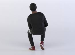 Tyrone 0333 Man Sitting 3d Model Render People People Cutout People Png