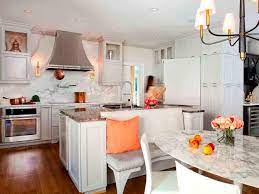 What follows are beautiful photos of small kitchens with islands, along with design ideas we thought may be of interest to you. Island With Banquette Off 73