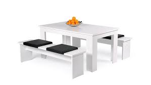Egal ob du nun einen esstisch in weiss, aus massivholz, teilmassiv oder aus stylischen trendmaterialien wie glas oder keramik suchst, lasse dich von den zahlreichen modellen in unserem. Tischgruppe Munchen Esszimmerset Tisch Bank In Weiss Dekor