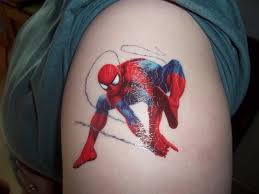 Spiderman tattoo designs always look amazing! Spiderman Tattoo On Left Shoulder