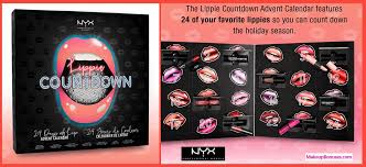 Nyx Cosmetics Lippie Countdown Advent Calendar Makeupbonuses Com Beauty Advent Calendar 2017 Beauty Advent Calendar Christmas Beauty