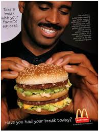 1995 McDonald's Print Ad, Take A Break With Favorite Squeeze Big Mac  Hamburger
