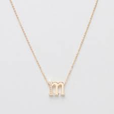 Sentiments Necklace With English Letter M Pendant