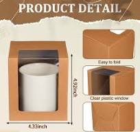 Amazon.com: Yungyan 50 Pack Mugs Gift Boxes Transparent Gift Packaging Box  for Blanks Sublimation Coffee Mugs 11oz 12oz 15oz Ceramic Blank Coffee Mugs  ...