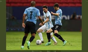 Argentina, led by forward lionel messi, faces uruguay, led by forward luis suarez, in the group stage of the 2021 copa america at the estadio nacional de brasília in brasilia, brazil, on friday. Ckr9r04ucnrikm