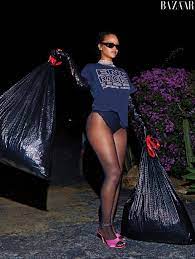 Bryson tiller, dj khaled, rihanna. Rihanna Takes Out The Trash In Heels In Harper S Bazaar Popsugar Fashion