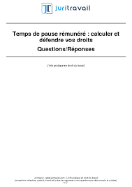 Modèle word de horaire de travail. Pause Meridienne Temps De Pause Au Travail Quels Sont Vos Droits