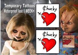 BRIDE of CHUCKY Tiffany TWO Temporary BOOB Tattoos WATERPROOF last 1 WEEK+  | eBay