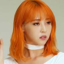 Mamamoo Moonbyul Kpop Kpop Hair Color Hair Color Orange Black Hair Kpop