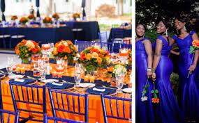 10 Of The Best Colors Matching Royal Blue Orange Wedding Themes Blue Orange Weddings Blue Fall Wedding