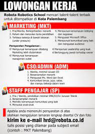 Contoh Iklan Lowongan Kerja Pengumuman Penerimaan Karyawan Baru Periklanan Kerja Marketing