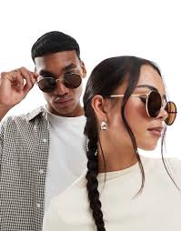 A.J. Morgan Large Round Sunglasses in Brown