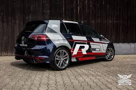 Wrap + blue colour ! Vw Golf Vii R Line Mit Mtchbx Designs Folierung By Schwabenfolia