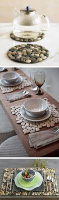 Top 10 Beautiful Ways To Decorate With Pebbles Home Crafts Diy Home Decor Hot Pads