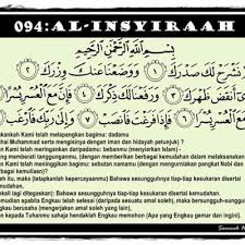 Arti kata al insyirah sendiri secara bahasa ialah melapangkan dimana surat ini menyatakan bahwa allah swt menghibur nabi muhammad saw yang sedang dirundung musibah. Mashaallah Fadhilat Surah Al Insyirah Diluaskan Rezeki