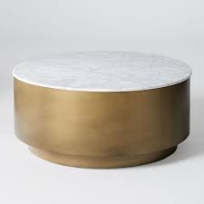 Marble Metal Drum Coffee Table Drum Coffee Table West Elm Coffee Table Marble Top Coffee Table