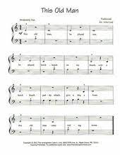 This Old Man Free Easy Piano Sheet Music With Lyrics