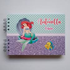 Livro De Mensagens Pequena Sereia Ariel No Elo7 Papernice 10786db