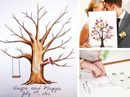 Arbre à empreinte pour le baptême. 1001 Exemples Conseils Et Idees Pour Creer Un Arbre A Empreinte Mariage