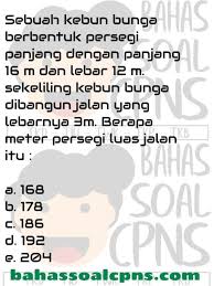 Keliling Luas Panjang Persegi Tiu Matematika Soal Tes Cpns Asn Tes Intelegensia Umum Tiu Bahassoalcpns