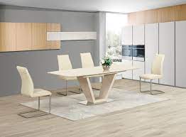 High gloss dining table and chairs sets. Extending Cream Glass High Gloss Dining Table 6 Cream Chairs