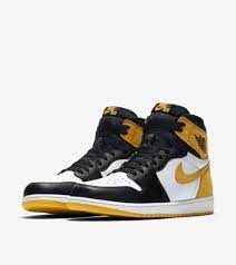 The nike air force 1 has been a sneaker staple since the '80s when it first launched as a basketball silhouette. Black And Yellow Jordan 1s