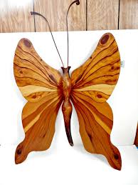 Vintage Large Wooden Butterfly Wall Art Mid Century Modern Art Etsy Butterfly Wall Decor Butterfly Wall Art Butterfly Wall