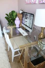 Like coffee tables, desks with glass tops are appreciated for how lightweight they look, often being integrated into small spaces where other designs would interfere with the openness of the room. 8 Glass Top Desk Ideas Glass Top Desk Office Decor Desk
