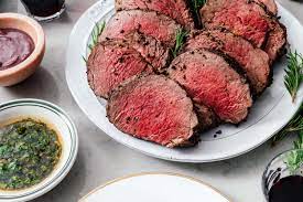 Fresh peppercorns, thyme, and bay leaves steep in the red wine and onion gravy imparting subtle but savory flavo. Beef Tenderloin With A Giant Sauce Board I Am A Food Blog