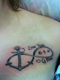 Apr 19, 2019 · getting a small tattoo can transform you and maybe even your personality. Anchor Infinity Tattoo In Memory Of Tattoos For Daughters Memory Tattoo Mom Tattoos