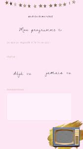 Template Instagram Story Mon Programme Tv En 2020 Instagram Tv Ce Soir Questionnaire