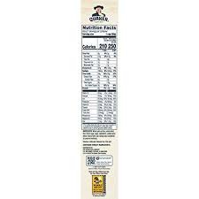 160 calories, 2 g fat (0.5 g saturated fat, 0.5 g polyunsaturated fat, 1 g monounsaturated fat), 210 mg sodium, 32 g carbs (3 g fiber, 1 g soluble fiber, 11 g sugar), 4 g protein. Quaker Oatmeal Squares Breakfast Cereal Brown Sugar Cinnamon Variety Pack 3 Pack 00030000562437 Pricepulse