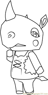 #29 send me your best animal crossing new hori. Rhonda Animal Crossing Coloring Page For Kids Free Animal Crossing Printable Coloring Pages Online For Kids Coloringpages101 Com Coloring Pages For Kids