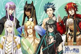 Kamigami No Asobi Top Tsukito Anubis Takeru Loki Bottom Balder Apollon Hades Thoth Anime Anime Guys Cute Anime Guys