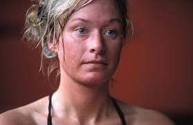 A Headshot Of A Woman Doing Yoga by Corey Rich