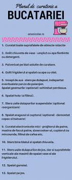 Planul De Curatenie A Bucatariei Ama Nicolae Good To Know Cleaning How To Plan