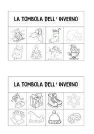 Tombola Dell Inverno Da Colorare Christmas Bingo B W Lavoretti Di Natale Tombola Di Natale Natale Bambini Di Natale