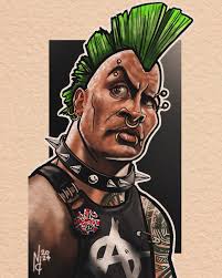 Punk Rock! Punks not dead! #therock #punk #punkrock #silly #cartoon  #sillycartoon #funny #dwaynetherockjohnson