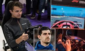 Latest on real madrid goalkeeper thibaut courtois including news, stats, videos, highlights and more on espn. Thibaut Courtois And Ian Poulter Join Formula One Stars In Virtual Race As Esports Takes Over Daily Mail Online