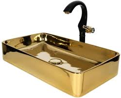 Buy bathroom accessories from uk bathrooms' large stylish and classic collection of designer and traditional brands to make your house a home today. Casa Padrino Luxury Washbasin Set Black Gold 61 X 31 X H 26 1 Cm Elegant Single Lever Faucet With Rectangular Washbasin Luxury Bathroom Accessories