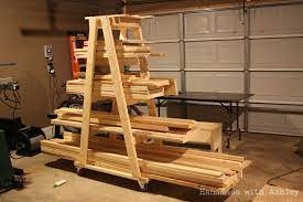 A client in chicago wanted me to design and build a lumber storage rack for her husband. Diy Mobile Lumber Rack Ana White Lumber Rack Lumber Storage Rack Lumber Storage