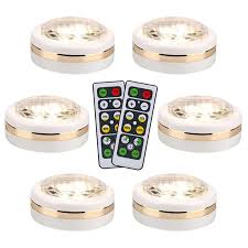 If there was ever a place in the house that needed extra light, it's the shaded areas beneath the cabinets. Xinqius Wireless Led Puck Lights With Remote Control 6 Pack Led Under Cabinet Lighting Puck Lights Battery Operated Closet Light Under Counter Lighting Stick On Lights Gold Buy Online At Best Prices In Pakistan Daraz Pk