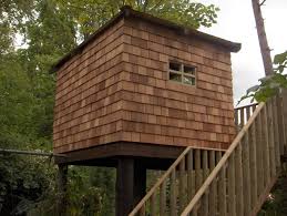 Designs on structures in cedar shingles. Western Red Cedar Shingles Help Rejuvenate Unsafe Den Into Children S Tree House Rustic Cheshire By Silva Timber Products Houzz
