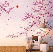 15.5cm (2), 7.5 cm(6), 4.5cm(10) colour: Cukudy Large Size Plum Blossom Cherry Blossom Flowers Tree Wall Decals Flowers Wall Decal Tree Wall Art Mural Buy Online In United Arab Emirates At Desertcart Ae Productid 6531799